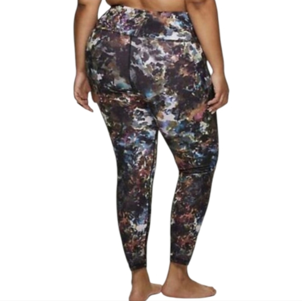 RBX Active 3X High Waisted Full Length Leggings‎ Multi Abstract Compression NWT - Picture 10 of 11